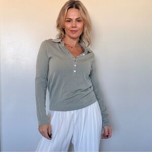 Almina Concept New Spring Knit Polo in Green